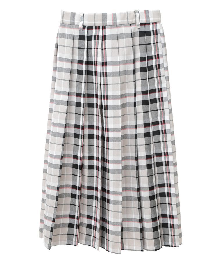 Green Parks「ワイドプリーツチェックスカート」|スカート|