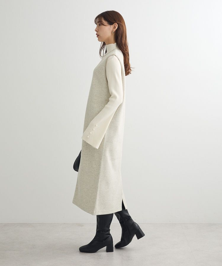 Green Parks「圧縮ポンチ合皮パイピングジャンスカ」|ジャンパースカート|