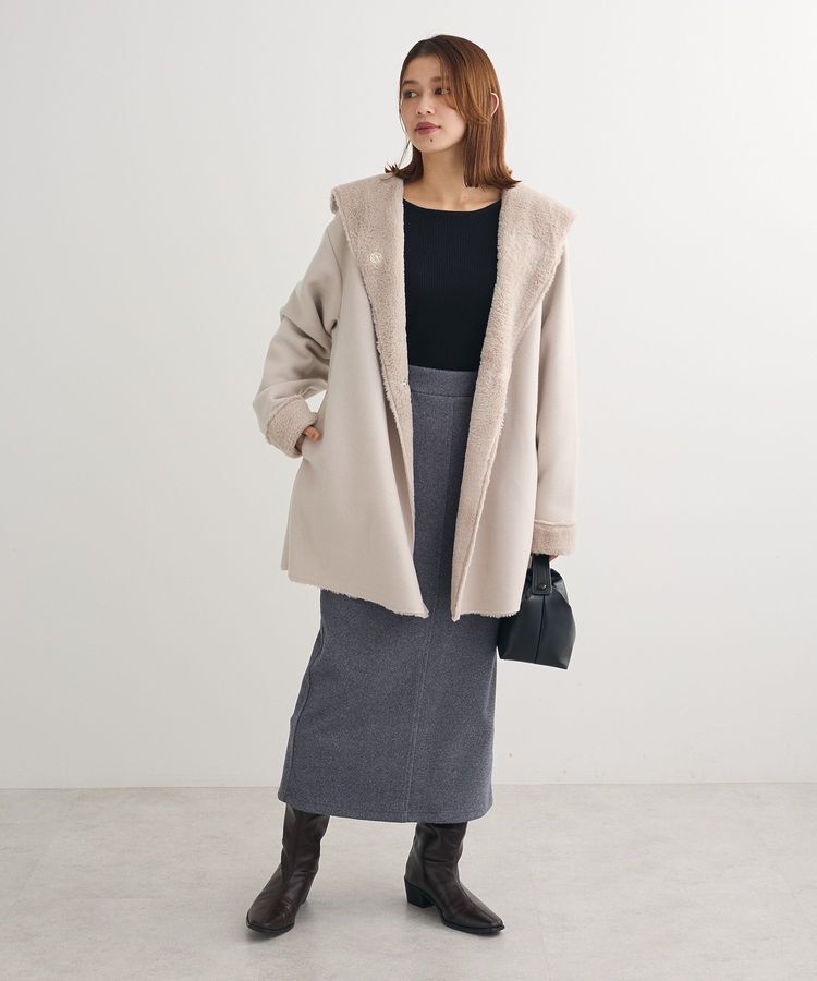 Green Parks「柄圧縮ポンチIラインスカート」|スカート|