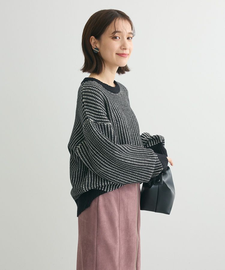 Green Parks「・ELENCARE DUE タック編バイカラーニット」|ニット・セーター|