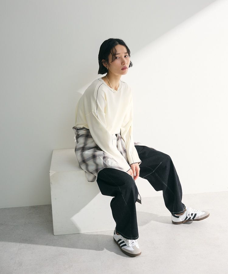 Green Parks「アンチピリングライン入りニットプルオーバー」|ニット・セーター|