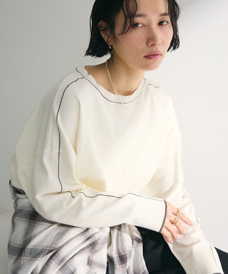 Green Parks「アンチピリングライン入りニットプルオーバー」|ニット・セーター|