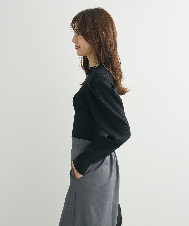 Green Parks「・swing by ラメニットパワーショルダー」|ニット・セーター|