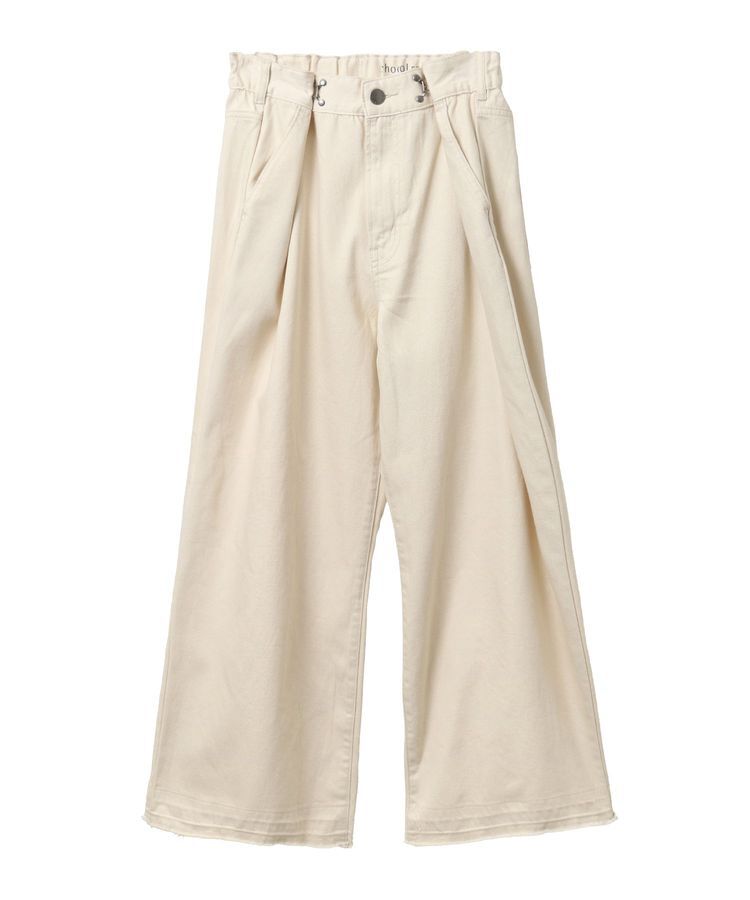 Green Parks「タックワイドデニムパンツ」|デニム|