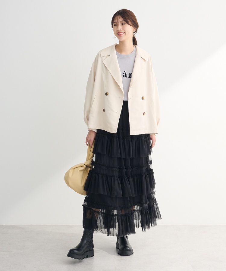Green Parks「・ELENCARE DUEチュールフリルティアードスカート」|スカート|