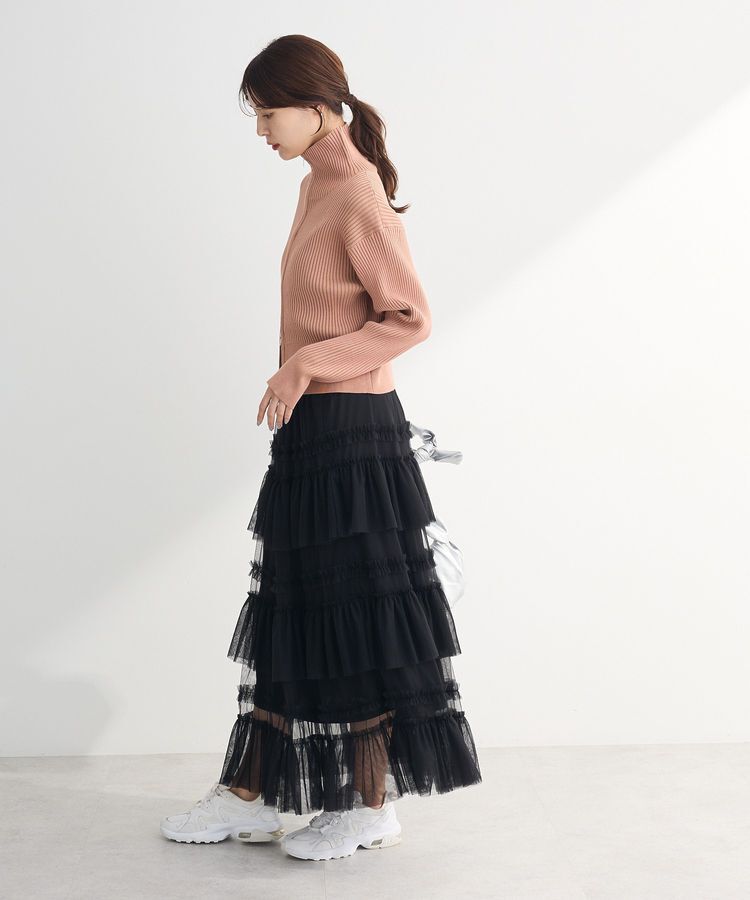 Green Parks「・ELENCARE DUEチュールフリルティアードスカート」|スカート|