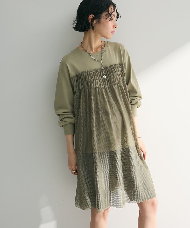 Green Parks「メッシュドッキングレイヤーチュニック」|チュニック|