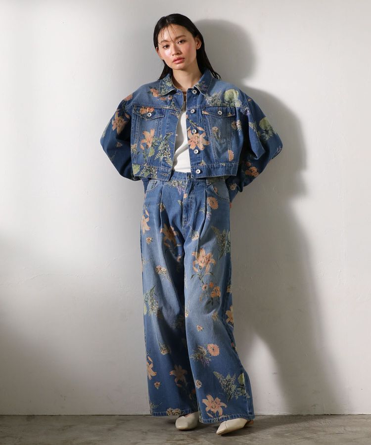 Green Parks「・SUGAR SPOON フラワーptGジャン」|テーラードジャケット|