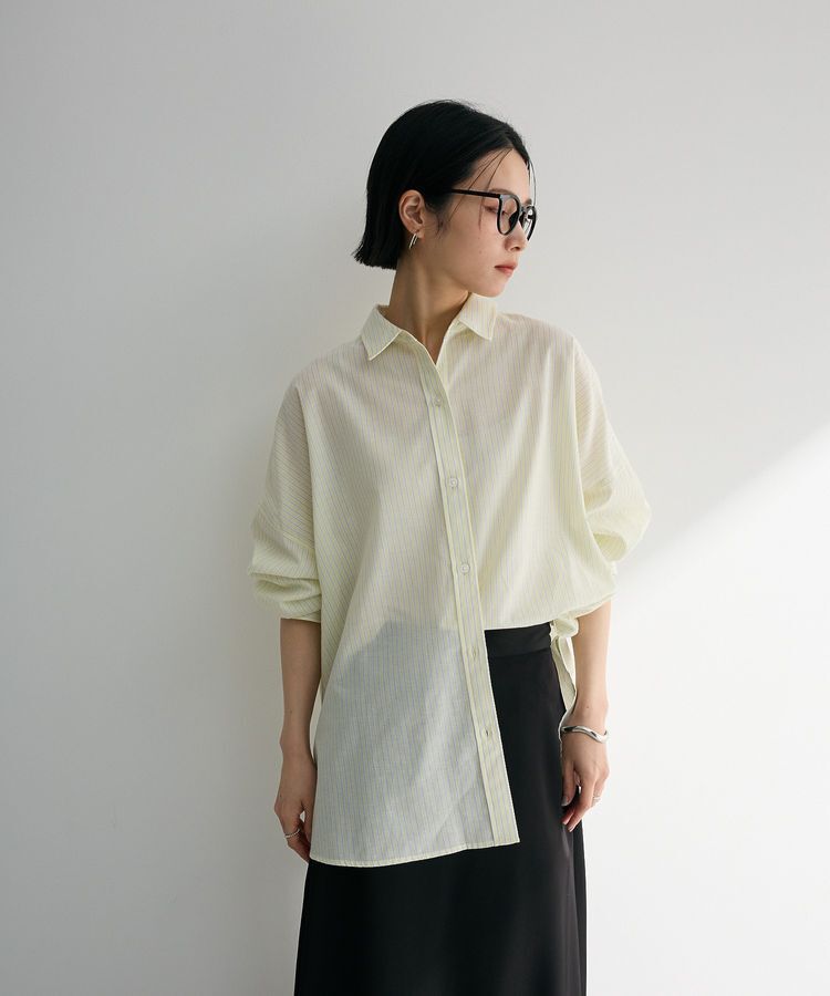 Green Parks「綿麻混レギュラーカラーBIGシルエットシャツ」|シャツ・ブラウス|