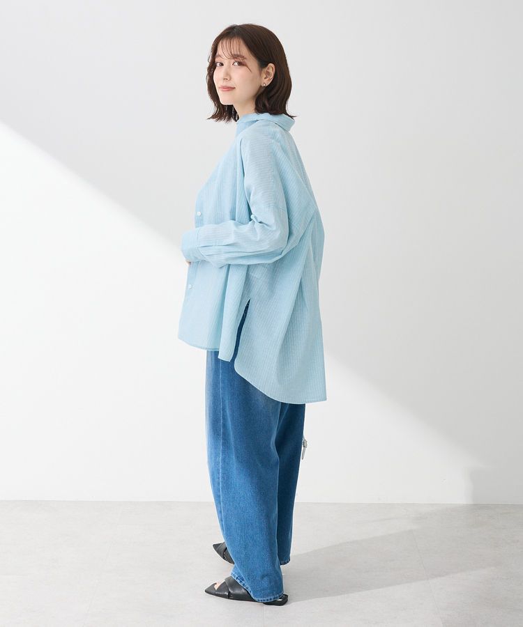 Green Parks「綿麻混レギュラーカラーBIGシルエットシャツ」|シャツ・ブラウス|