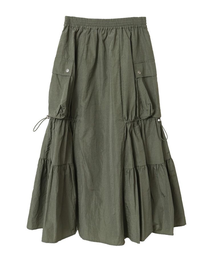 Green Parks「・SUGAR SPOON ドロストティアードスカート」|フレア|