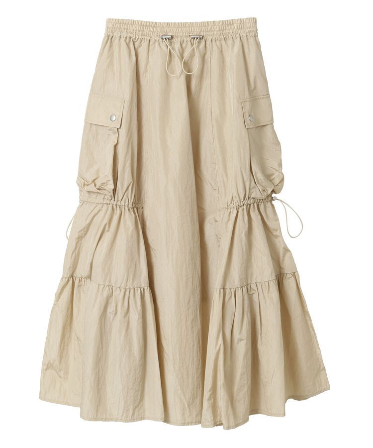 Green Parks「・SUGAR SPOON ドロストティアードスカート」|フレア|