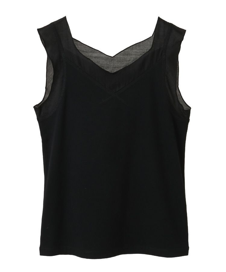 Green Parks「・SUGAR SPOON シアー切替タンクトップ」|インナー|Black