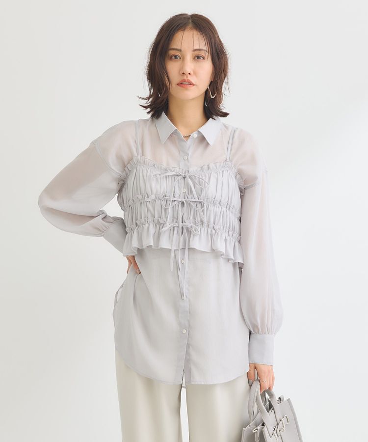 Green Parks「・ELENCARE DUE シアービスチェ付シャツ」|シャツ・ブラウス|