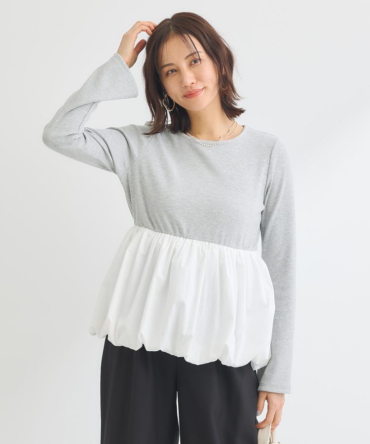 Green Parks「・SUGAR SPOON 裾バルーンプルオーバー」|Tシャツ・カットソー|Gray Mixture