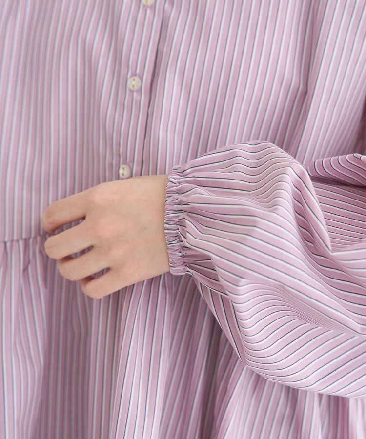 Green Parks「・ELENCARE DUE ストライプシャツチュニック」|シャツ・ブラウス|