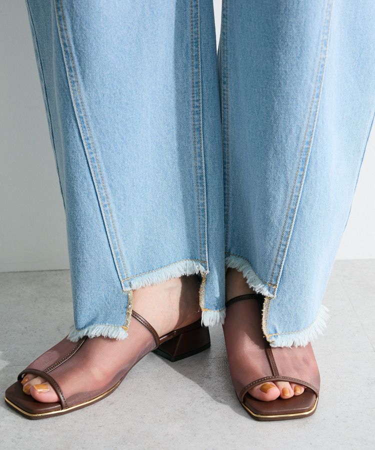 Green Parks「切り替えカーヴィーデニムパンツ」|デニム|