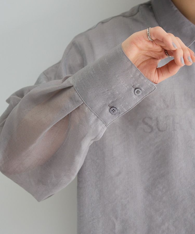 Green Parks「・ELENCARE DUE ラメシアー長袖シャツ」|シャツ・ブラウス|