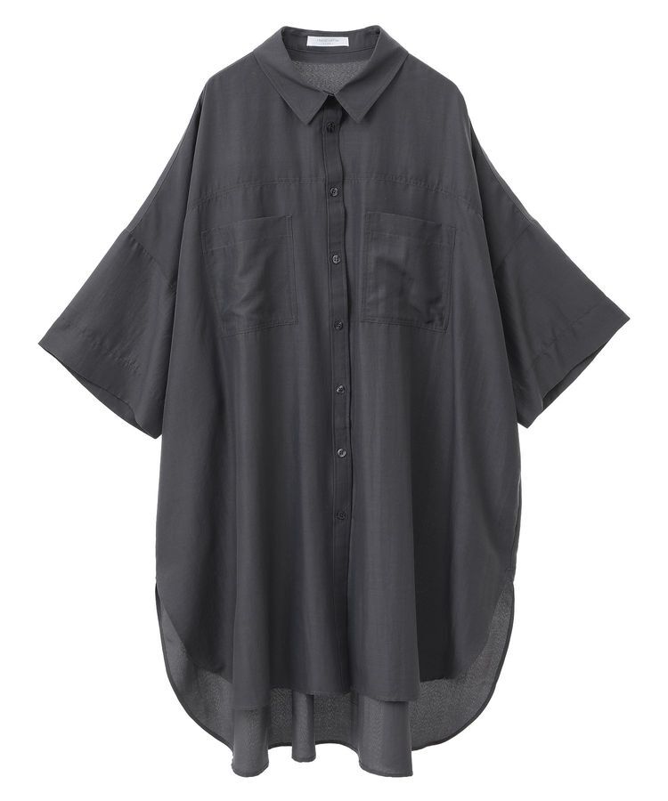 Green Parks「7分袖ミディ丈シャツワンピース」|ワンピース|