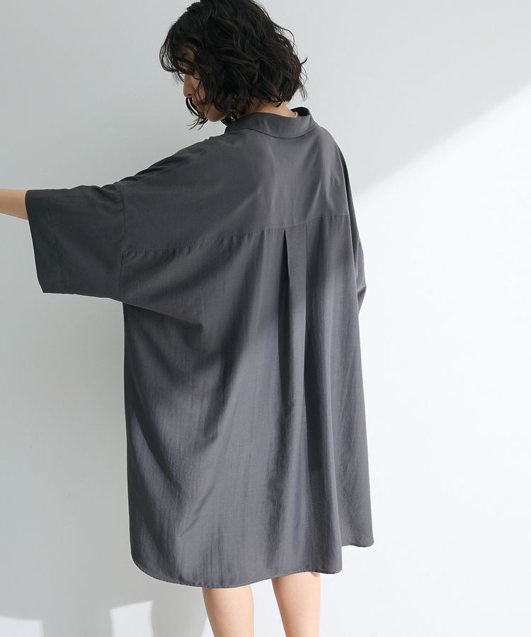 Green Parks「7分袖ミディ丈シャツワンピース」|ワンピース|