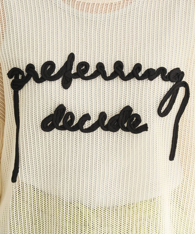 armonia「テープロゴ透かしニットプルオーバー」|Tシャツ・カットソー|