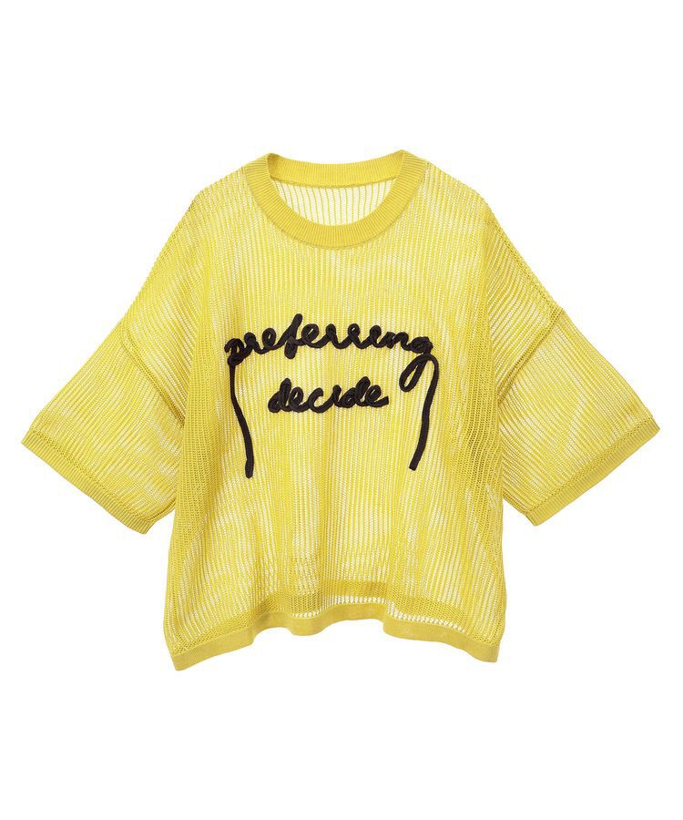 armonia「テープロゴ透かしニットプルオーバー」|Tシャツ・カットソー|