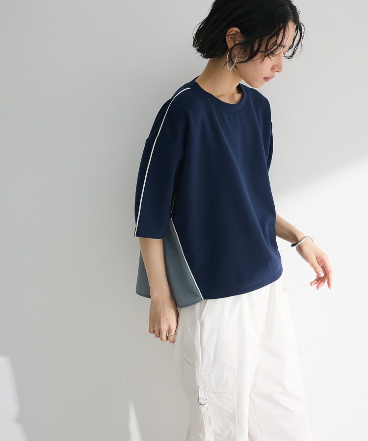 Green Parks「ナイロンドッキングポンチラインプルオーバー」|Tシャツ・カットソー|Navy