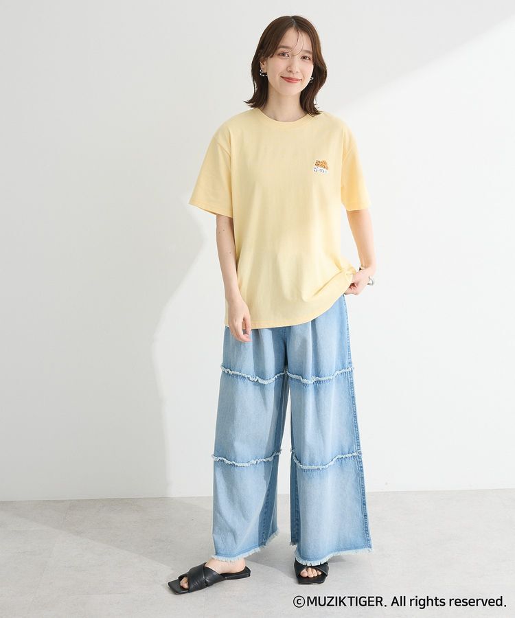 Green Parks「ムジークタイガー/さがら刺繍ゆるTシャツ」|Tシャツ・カットソー|