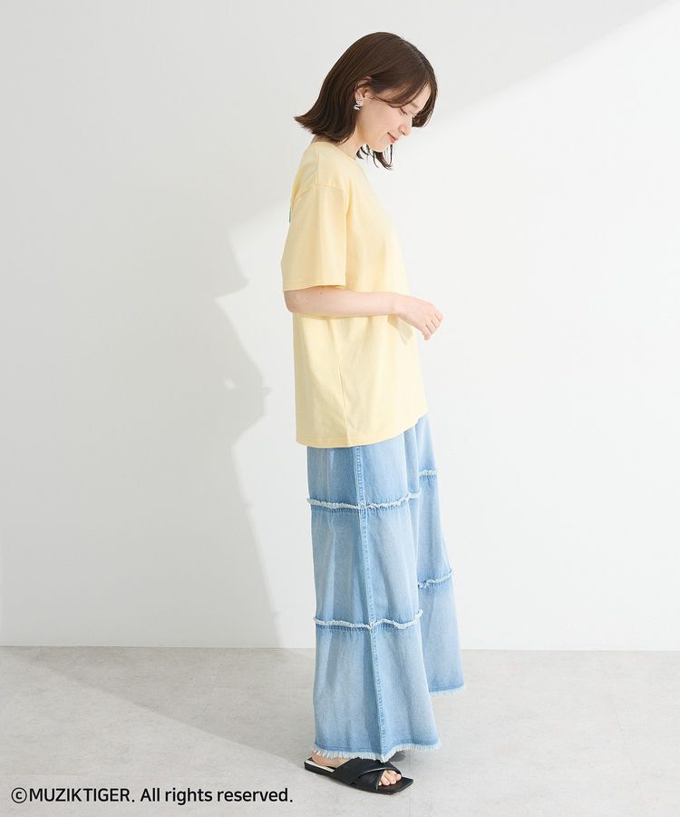 Green Parks「ムジークタイガー/さがら刺繍ゆるTシャツ」|Tシャツ・カットソー|