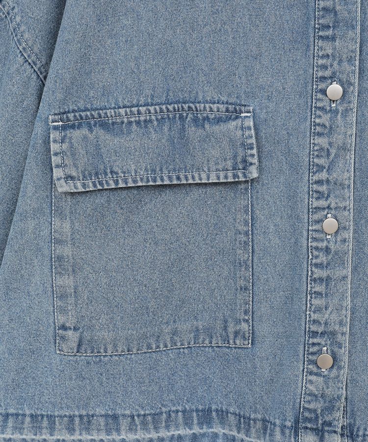 Green Parks「・ELENCARE DUE デニムショートシャツ」|シャツ・ブラウス|