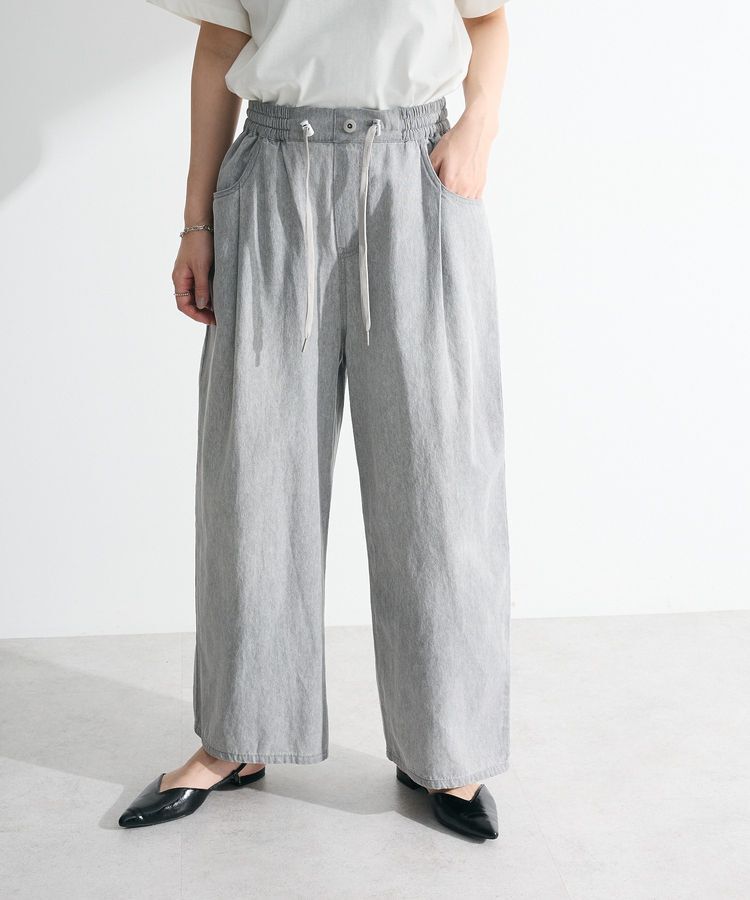 Green Parks「ライトデニムワイドパンツ」|デニム|