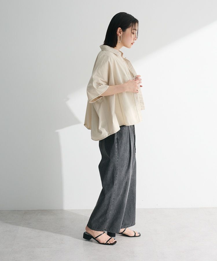 Green Parks「ライトデニムワイドパンツ」|デニム|