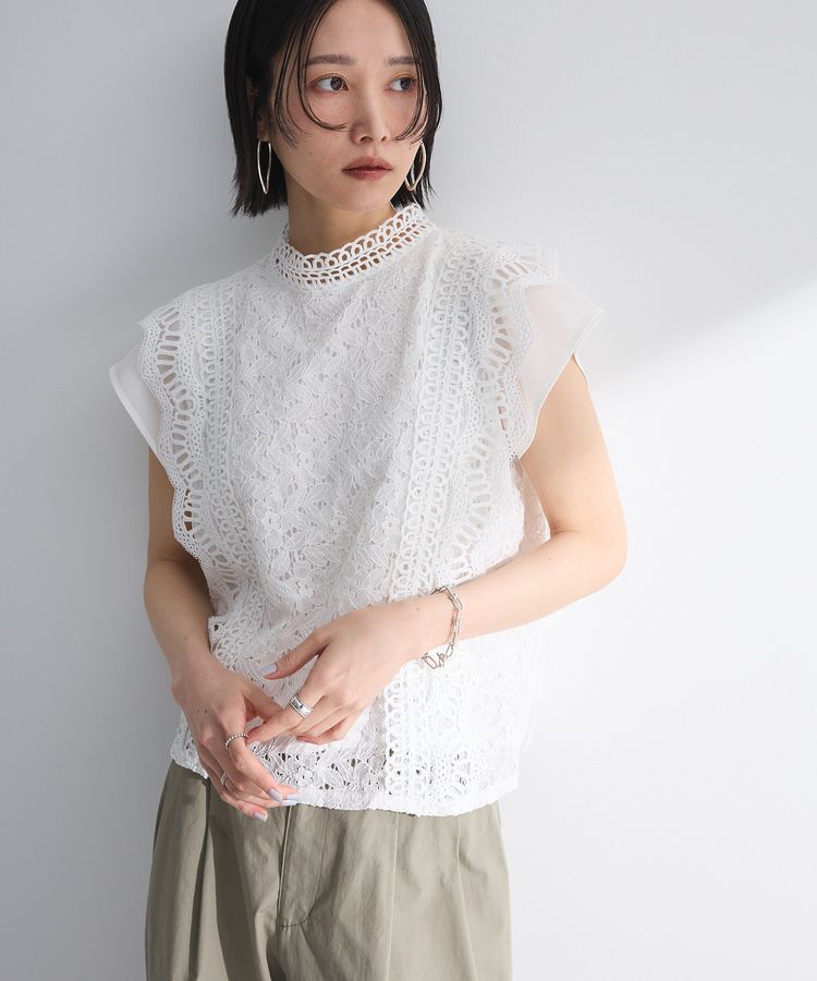 Green Parks「・Petit Fleur フレンチレーシーブラウス」|シャツ・ブラウス|