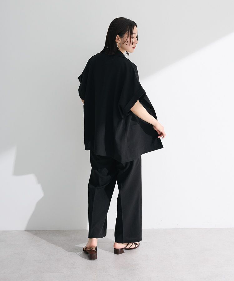 Green Parks「麻調合繊フレンチスリーブジャケット」|テーラードジャケット|