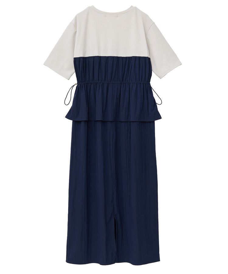 Green Parks「ラメリブペプラムドッキングワンピース」|ワンピース|