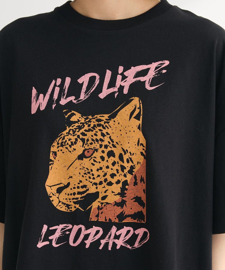 Green Parks「・DOUBLE FLAGS レオパードプリントTEE」|Tシャツ・カットソー|