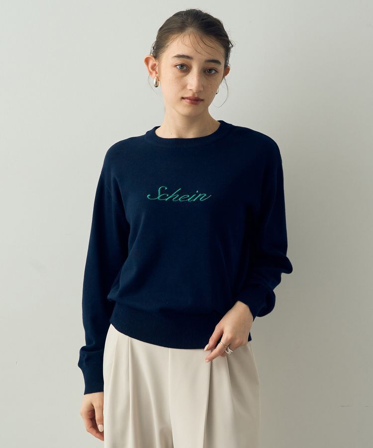 YECCA VECCA「ロゴニット」|ニット・セーター|Navy