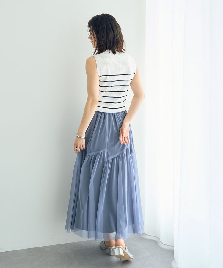 YECCA VECCA「リバーシブルチュールスカート」|フレア|
