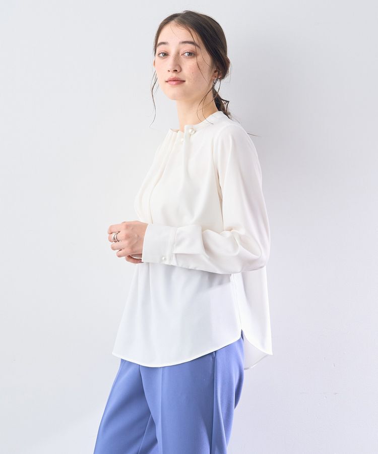 YECCA VECCA「パールタックブラウス」|シャツ・ブラウス|