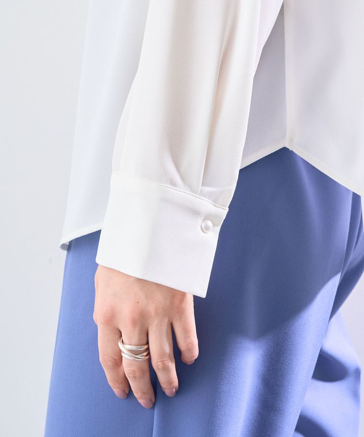 YECCA VECCA「パールタックブラウス」|シャツ・ブラウス|