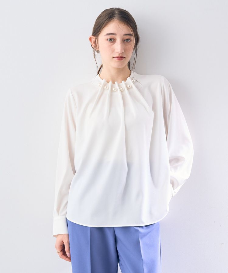 YECCA VECCA「パールタックブラウス」|シャツ・ブラウス|