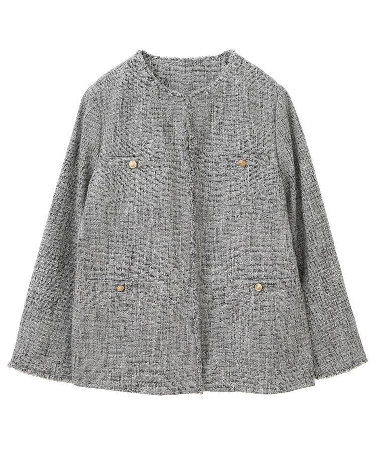 YECCA VECCA「金釦ツイードジャケット」|テーラードジャケット|