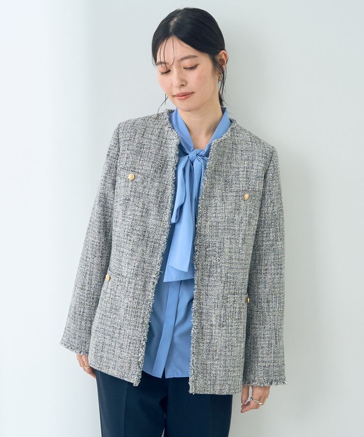 YECCA VECCA「金釦ツイードジャケット」|テーラードジャケット|Mix