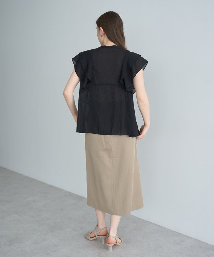 YECCA VECCA「ハイウエストナロースカート」|タイト|