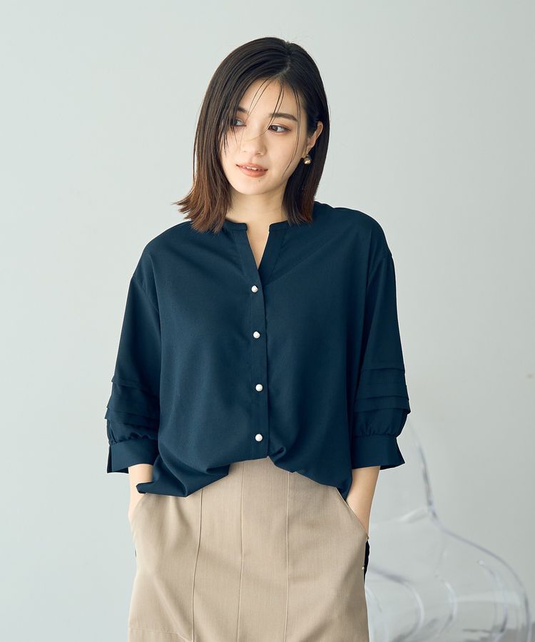 YECCA VECCA「2way裾アレンジパールボタンブラウス」|シャツ・ブラウス|