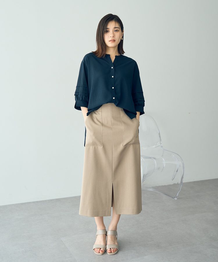 YECCA VECCA「2way裾アレンジパールボタンブラウス」|シャツ・ブラウス|