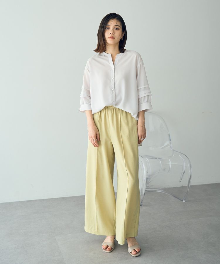 YECCA VECCA「2way裾アレンジパールボタンブラウス」|シャツ・ブラウス|