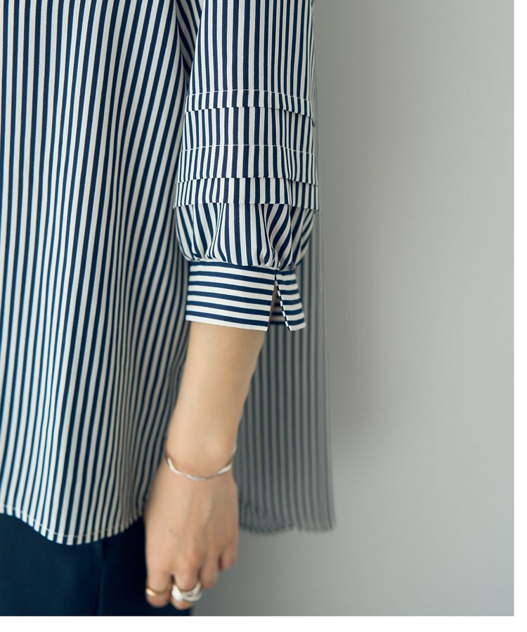 YECCA VECCA「2way裾アレンジパールボタンブラウス」|シャツ・ブラウス|