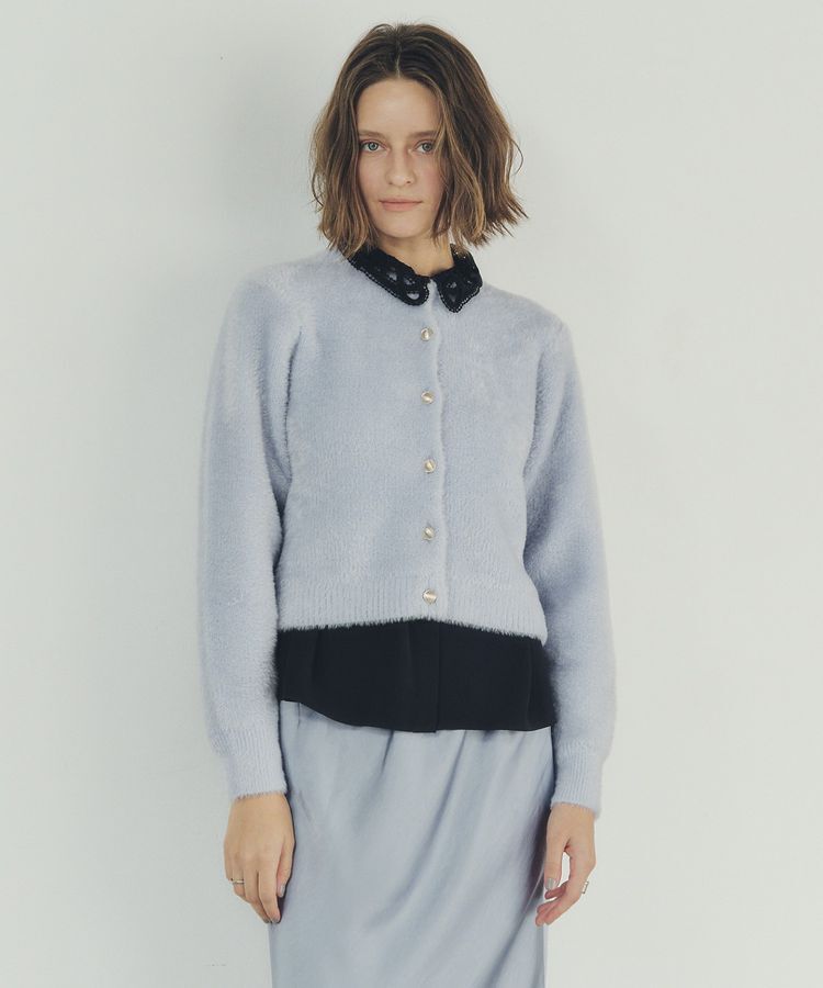 YECCA VECCA「金釦ジャケットライクニットカーディガン」|カーディガン|