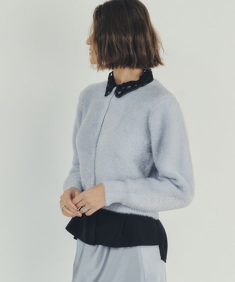 YECCA VECCA「金釦ジャケットライクニットカーディガン」|カーディガン|